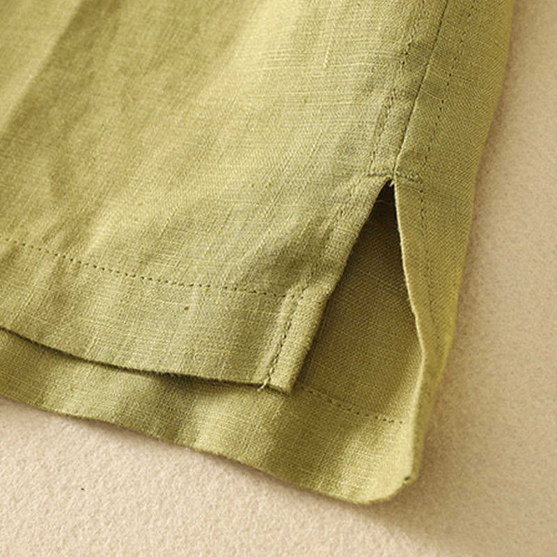 Buddha Stones Summer Casual Plain Women's V-neck Design Half Sleeve T-shirt - image 4