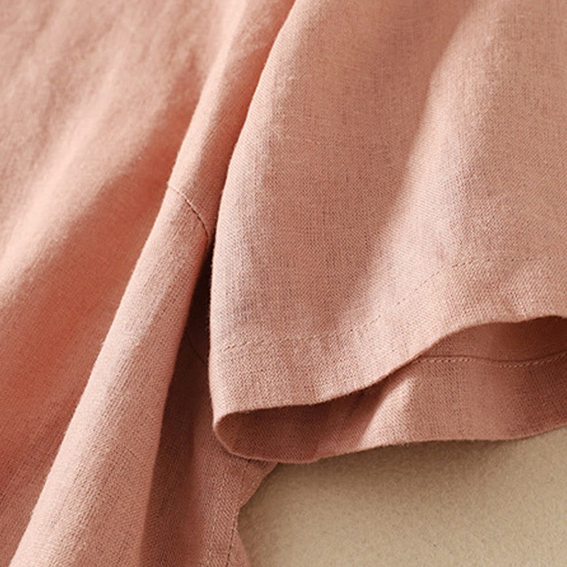 Buddha Stones Summer Casual Plain Women's V-neck Design Half Sleeve T-shirt - image 7