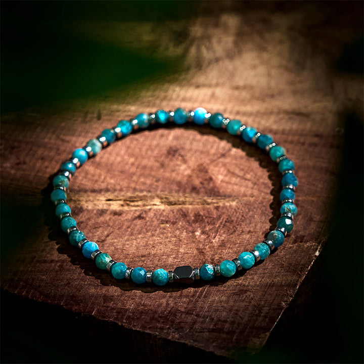 Buddha Stones Apatite Hematite Communication Bracelet - Apatite Hematite(Wrist Circumference 15-17cm) - image 0