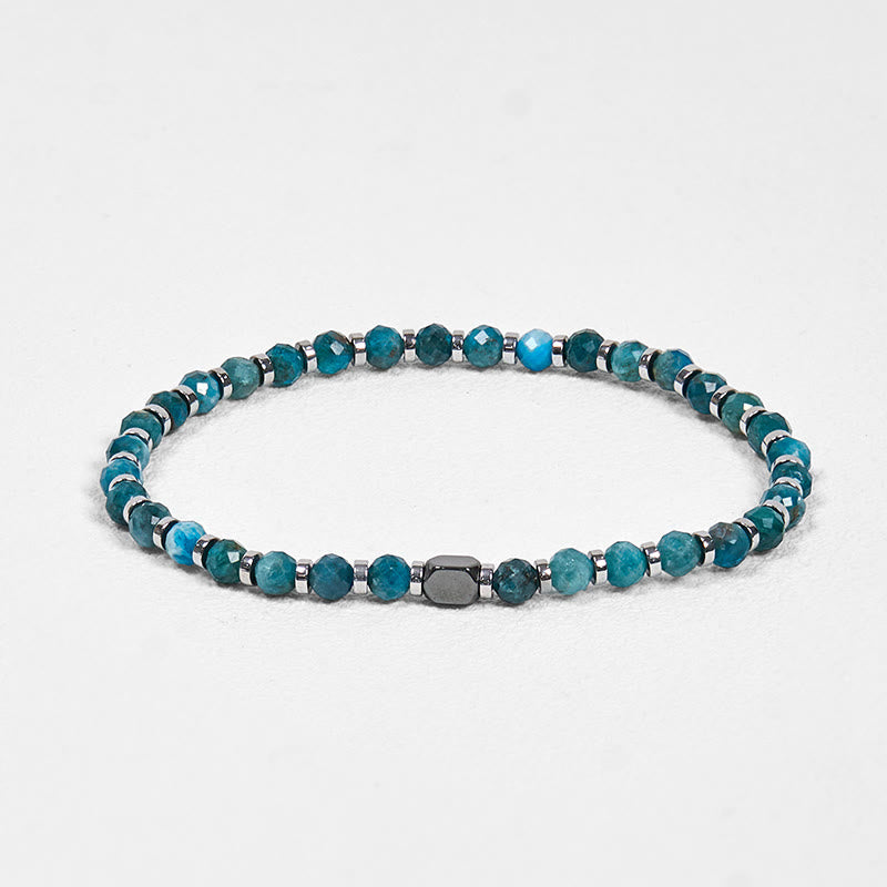 Buddha Stones Apatite Hematite Communication Bracelet - image 4