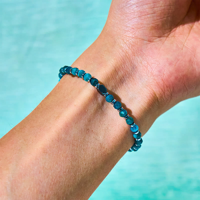 Buddha Stones Apatite Hematite Communication Bracelet - image 2