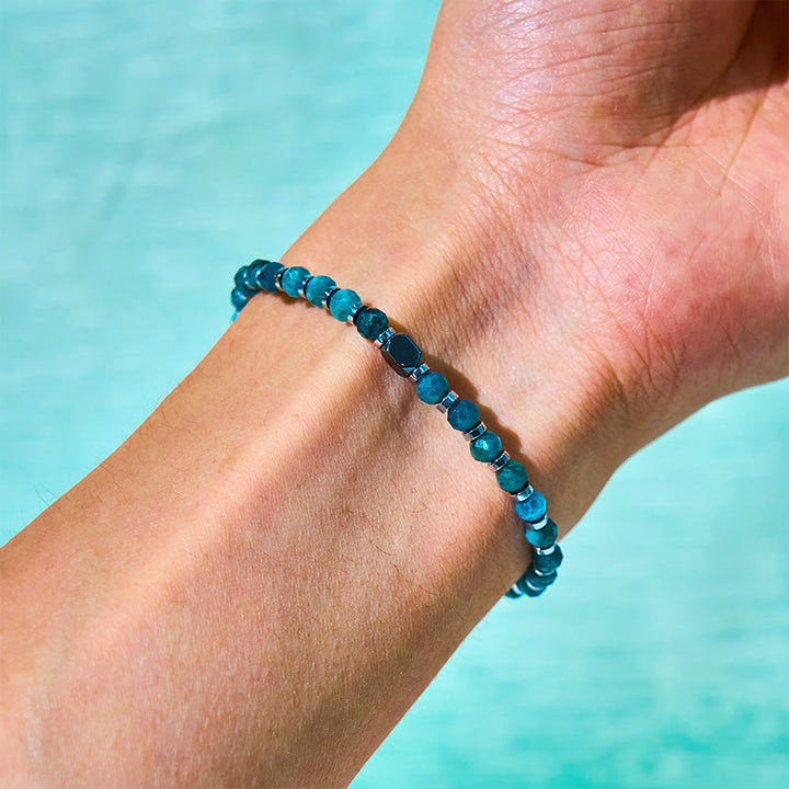 Buddha Stones Apatite Hematite Communication Bracelet - image 2