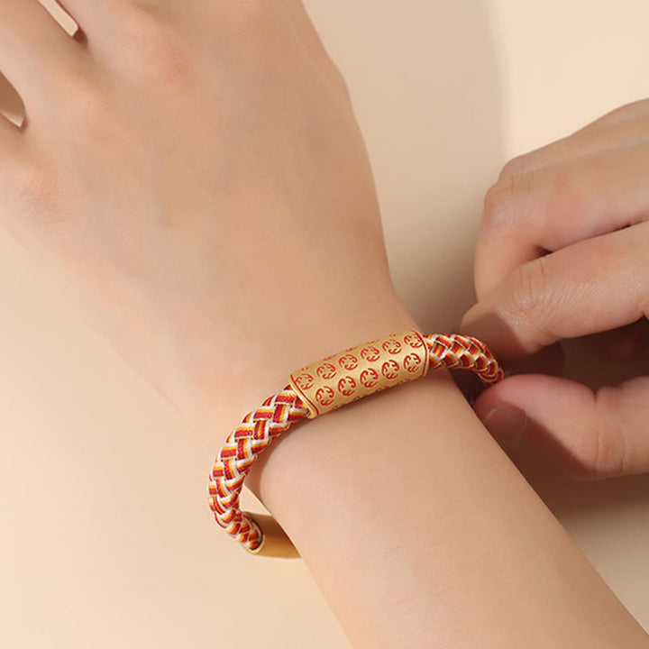 Buddha Stones Tibetan Hot Wheels Various Colors Rope Diamond Knot Luck Buckle Bracelet - image 2