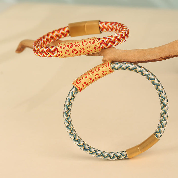 Buddha Stones Tibetan Hot Wheels Various Colors Rope Diamond Knot Luck Buckle Bracelet - image 11