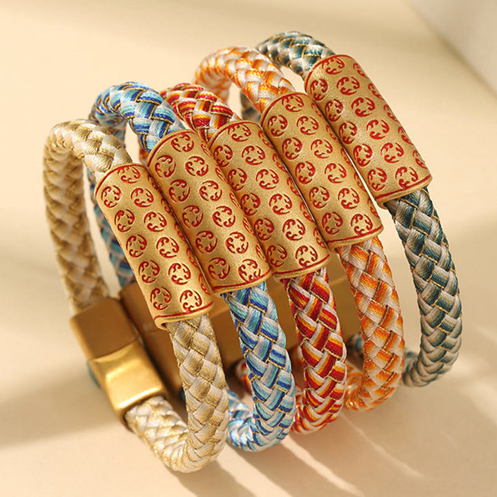 Buddha Stones Tibetan Hot Wheels Various Colors Rope Diamond Knot Luck Buckle Bracelet - image 14