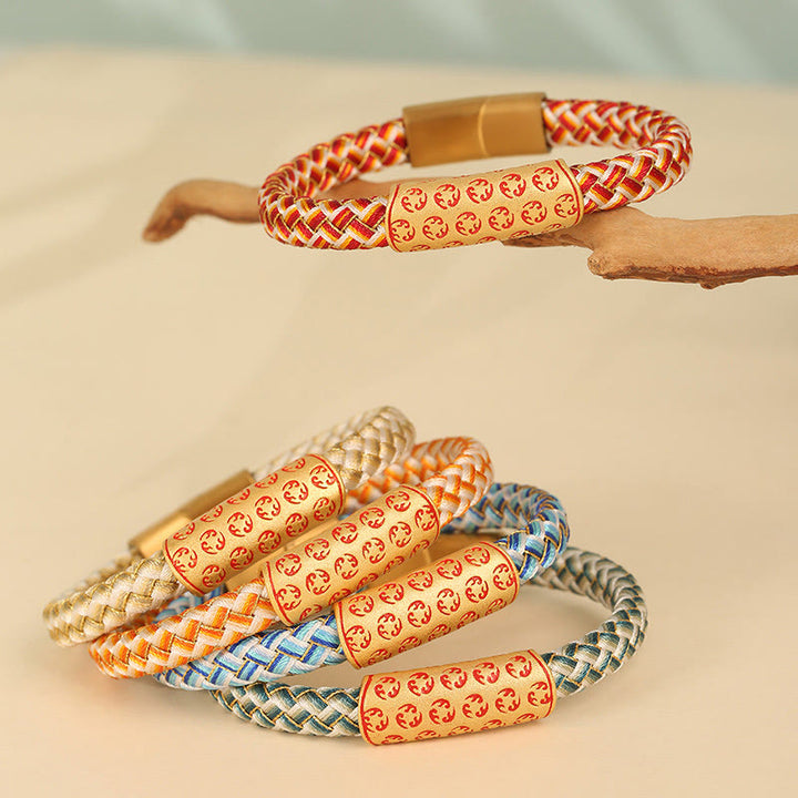 Buddha Stones Tibetan Hot Wheels Various Colors Rope Diamond Knot Luck Buckle Bracelet - image 15