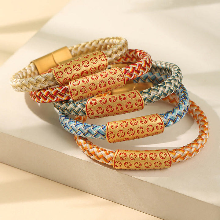 Buddha Stones Tibetan Hot Wheels Various Colors Rope Diamond Knot Luck Buckle Bracelet - image 12
