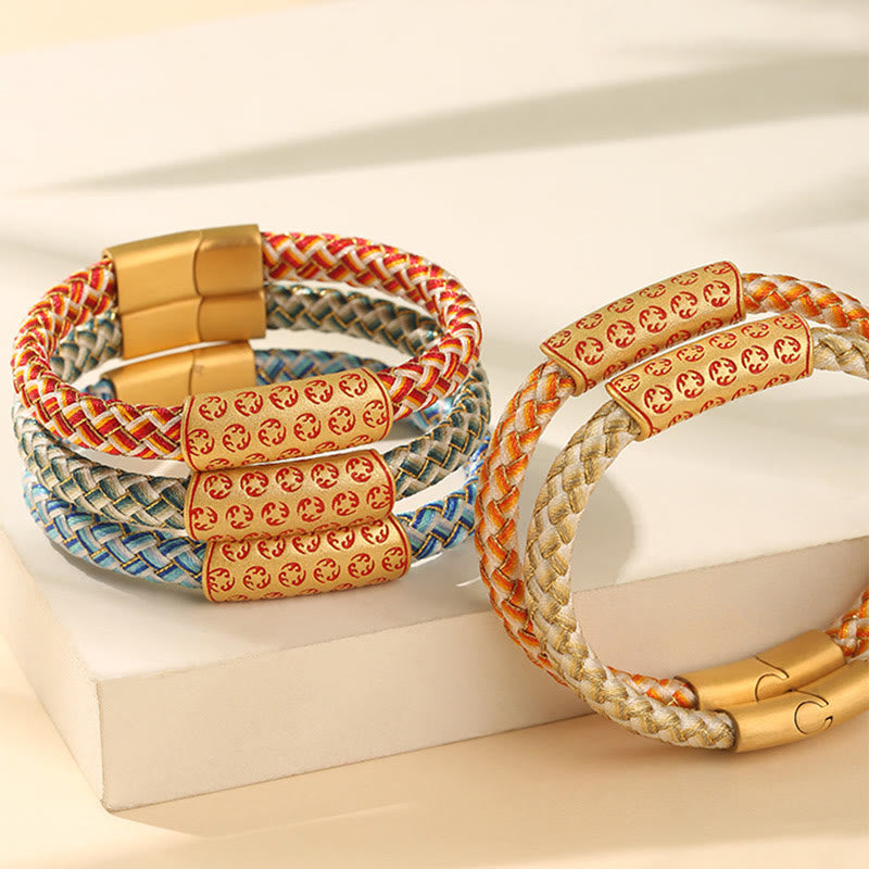 Buddha Stones Tibetan Hot Wheels Various Colors Rope Diamond Knot Luck Buckle Bracelet - image 13