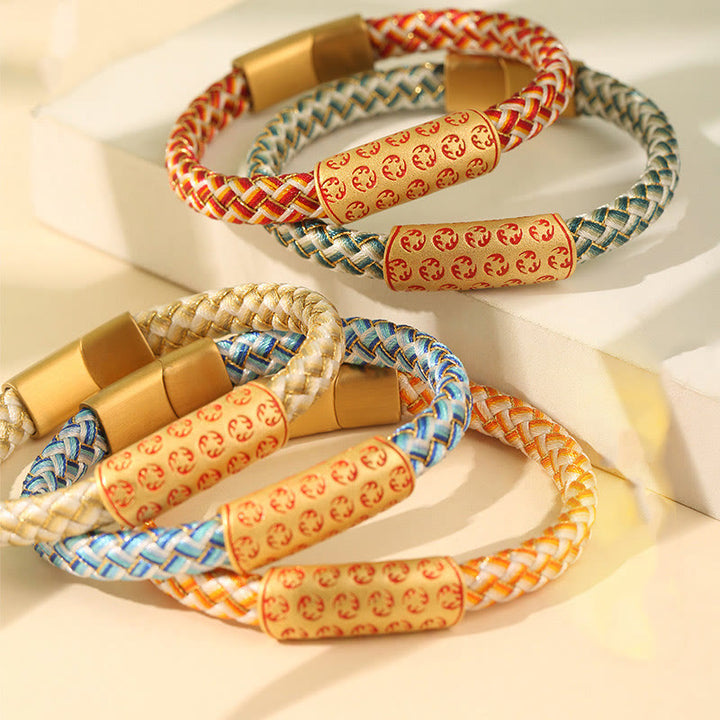 Buddha Stones Tibetan Hot Wheels Various Colors Rope Diamond Knot Luck Buckle Bracelet - image 16