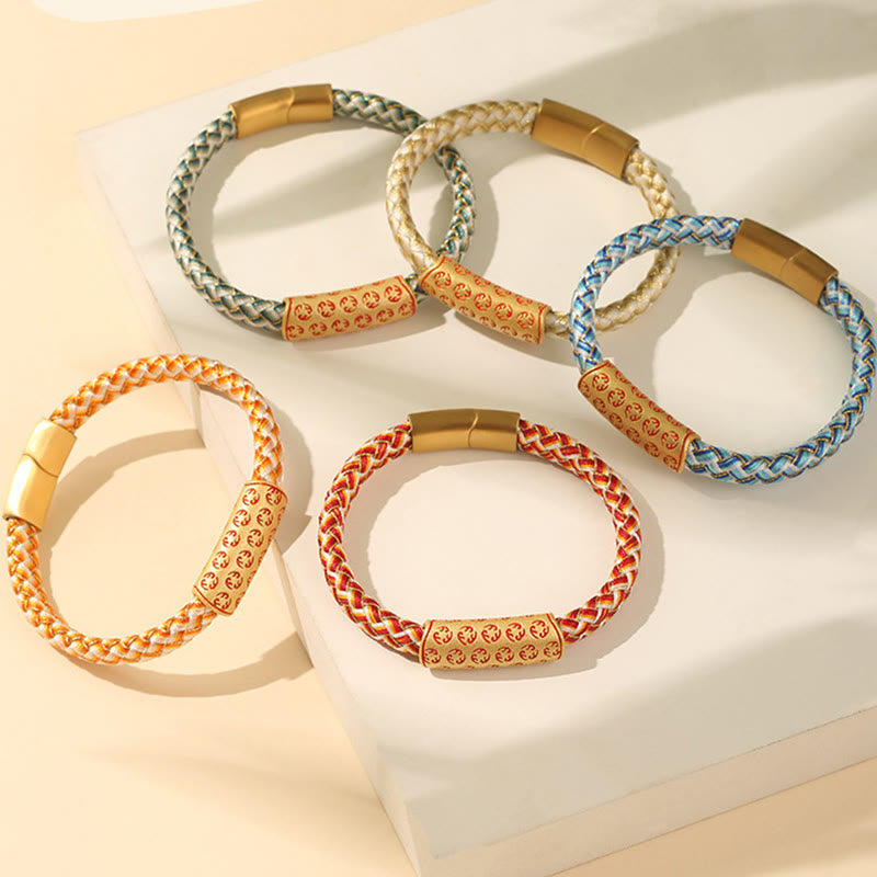 Buddha Stones Tibetan Hot Wheels Various Colors Rope Diamond Knot Luck Buckle Bracelet - image 17