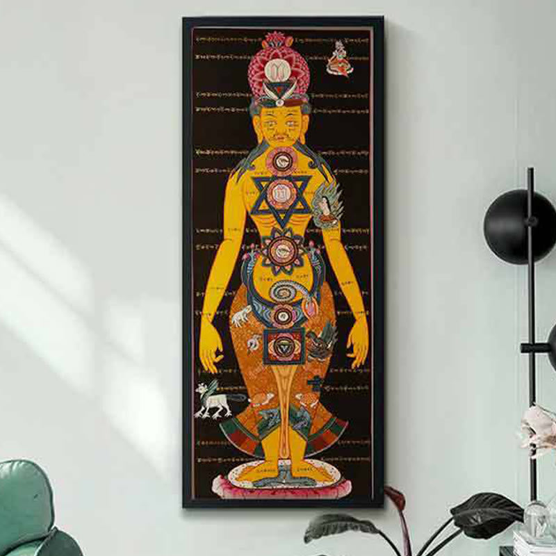 Buddha Stones Tibetan Thangka Painting Healing Handmade Decoration(Random Style) - image 2
