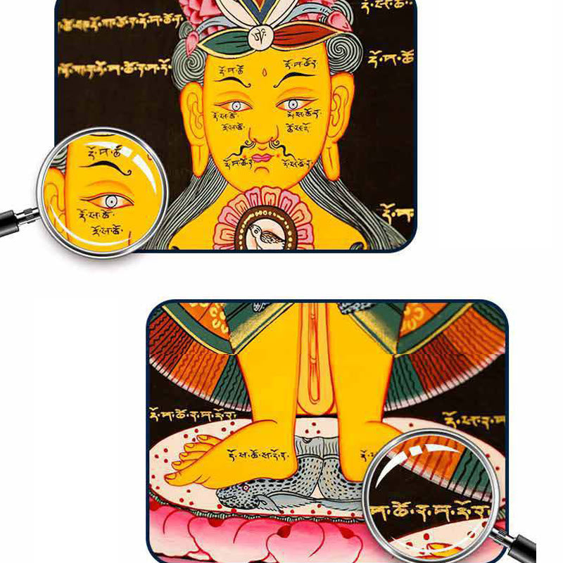 Buddha Stones Tibetan Thangka Painting Healing Handmade Decoration(Random Style) - image 9