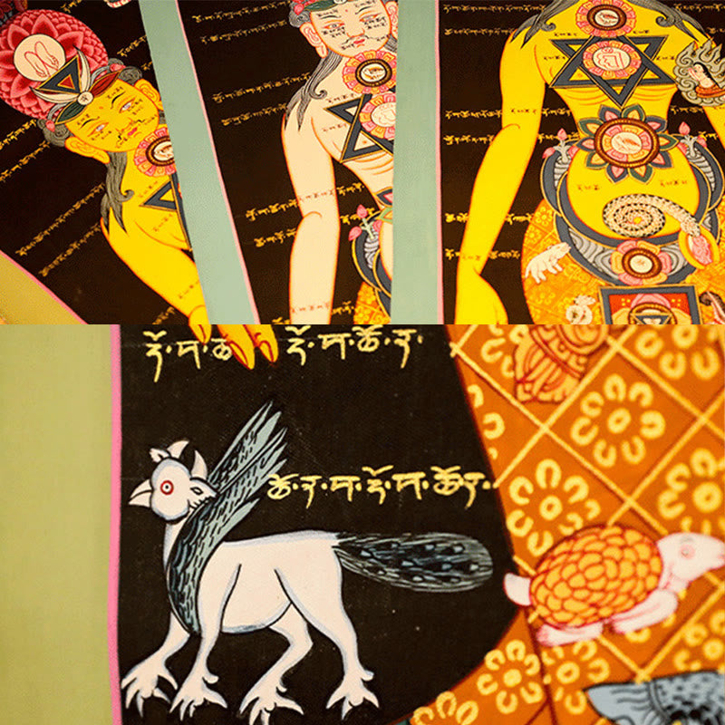 Buddha Stones Tibetan Thangka Painting Healing Handmade Decoration(Random Style) - image 8