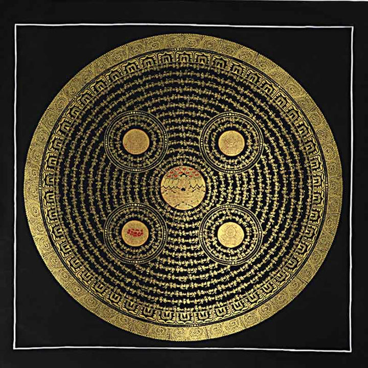 Buddha Stones Tibetan Thangka Painting Om Mani Padme Hum Scripture Handmade Decoration(Random Style) - image 25