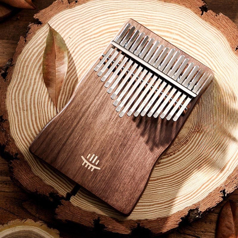 Buddha Stones Kalimba 17 Keys Thumb Piano Maple Acacia Sapele Wood Portable Finger Piano - 17 Keys Walnut - image 0