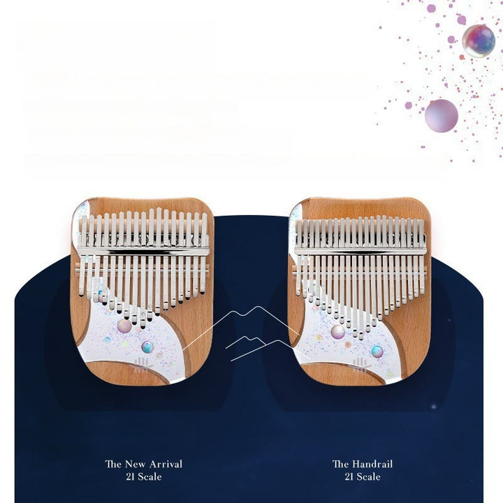 Buddha Stones Kalimba 17/21 Keys Thumb Piano Beech Wood Planet Universe Portable Finger Piano - image 12