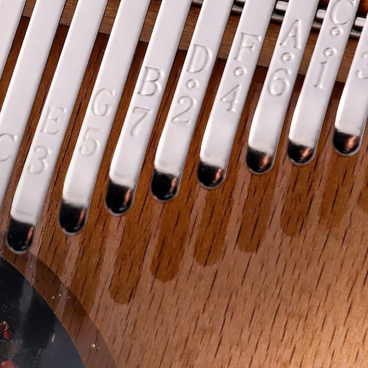 Buddha Stones Kalimba 17/21 Keys Thumb Piano Beech Wood Planet Universe Portable Finger Piano - image 8