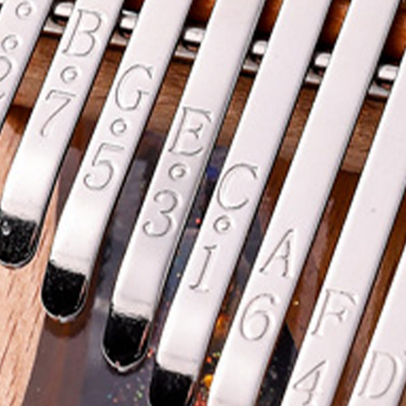 Buddha Stones Kalimba 17/21 Keys Thumb Piano Beech Wood Planet Universe Portable Finger Piano - image 7