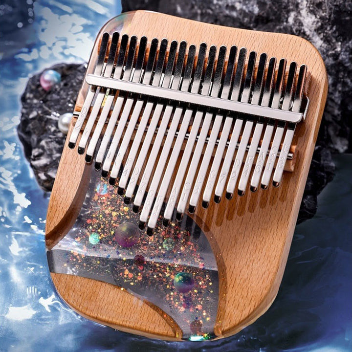 Buddha Stones Kalimba 17/21 Keys Thumb Piano Beech Wood Planet Universe Portable Finger Piano - image 4