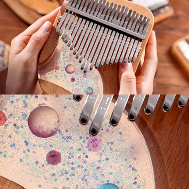 Buddha Stones Kalimba 17/21 Keys Thumb Piano Beech Wood Planet Universe Portable Finger Piano - image 5