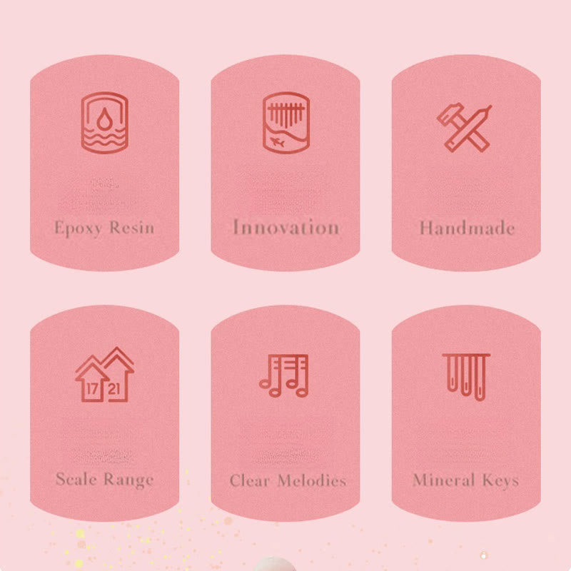Buddha Stones Kalimba 17/21 Keys Thumb Piano Beech Wood Pink Cherry Portable Finger Piano - image 16