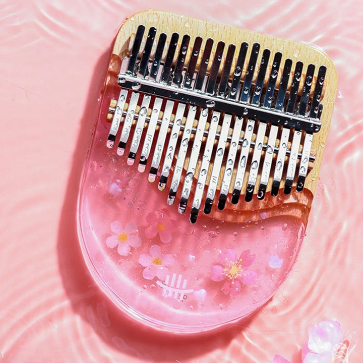 Buddha Stones Kalimba 17/21 Keys Thumb Piano Beech Wood Pink Cherry Portable Finger Piano - image 6