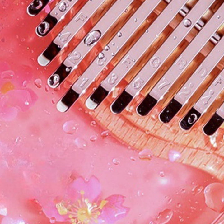 Buddha Stones Kalimba 17/21 Keys Thumb Piano Beech Wood Pink Cherry Portable Finger Piano - image 8