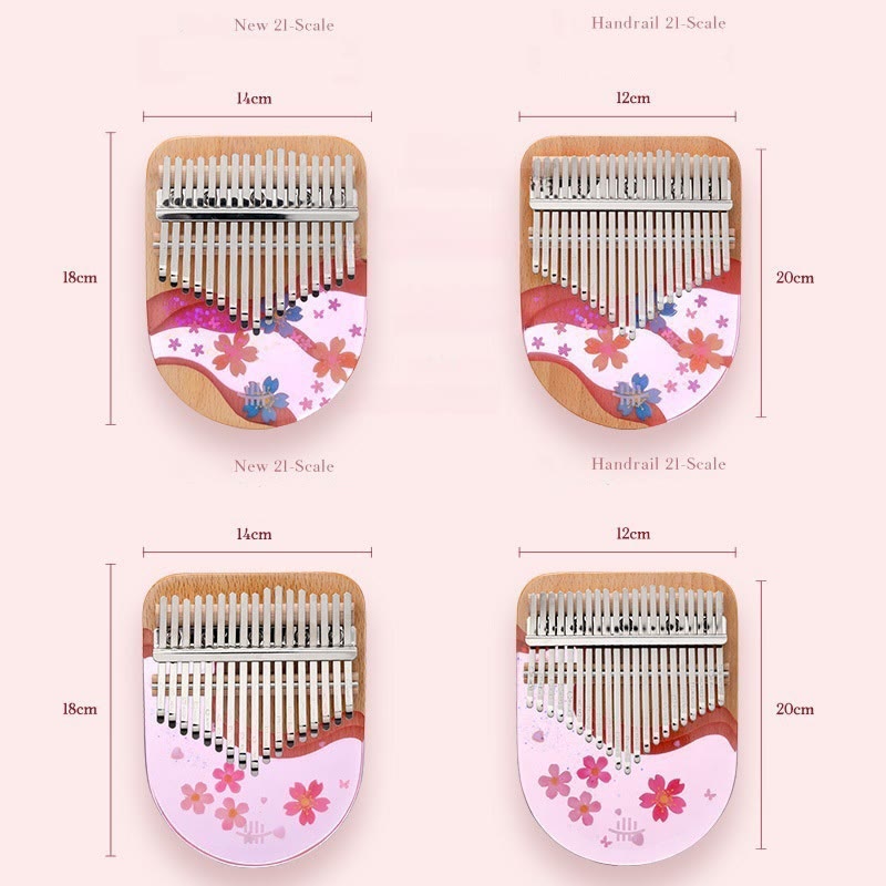 Buddha Stones Kalimba 17/21 Keys Thumb Piano Beech Wood Pink Cherry Portable Finger Piano - image 17