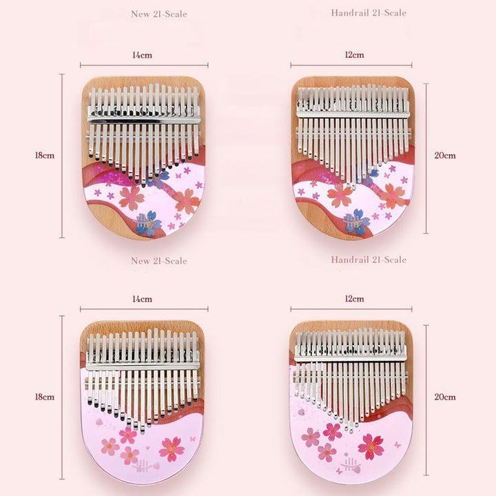 Buddha Stones Kalimba 17/21 Keys Thumb Piano Beech Wood Pink Cherry Portable Finger Piano - image 17