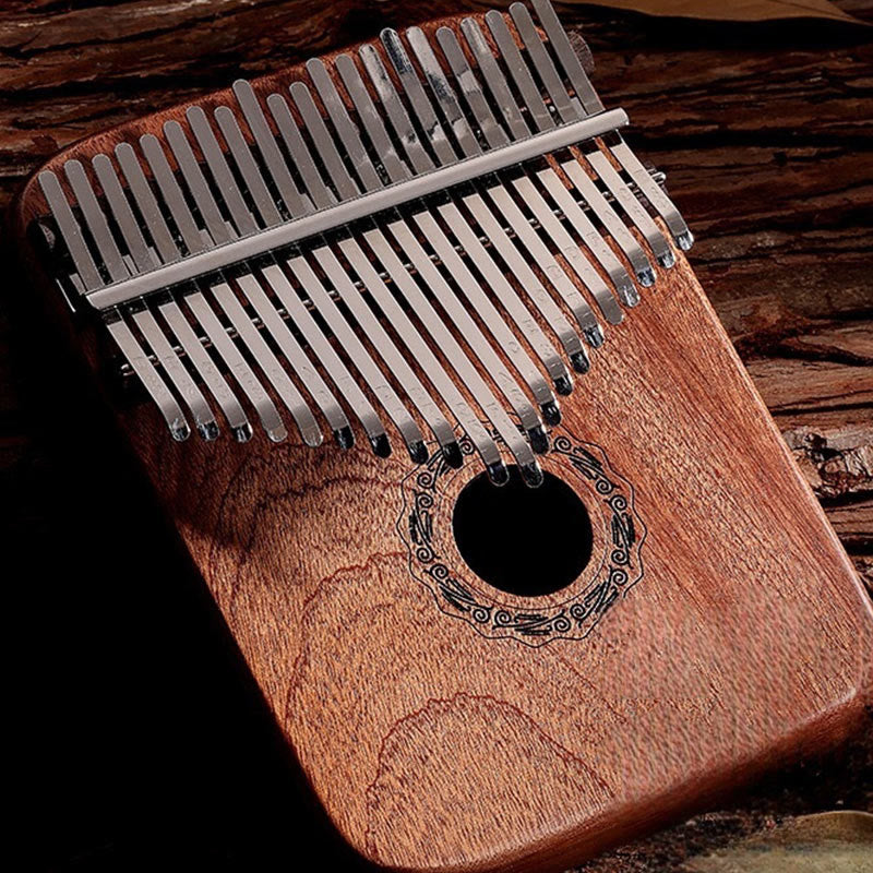 Buddha Stones 21 Keys Kalimba Thumb Piano Yellow Sandalwood Portable Finger Piano - image 1