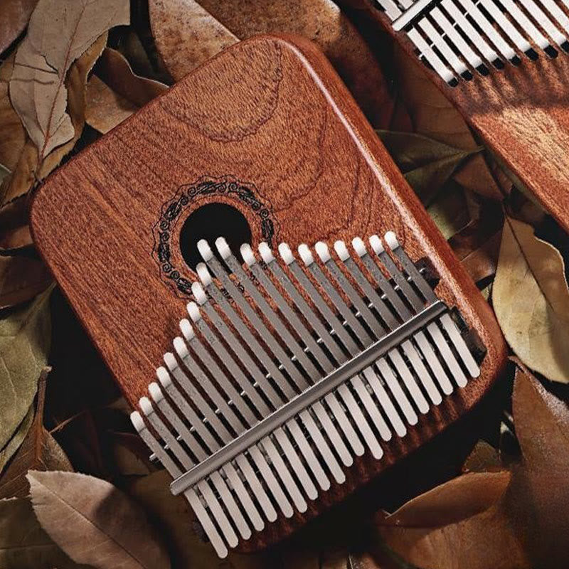 Buddha Stones 21 Keys Kalimba Thumb Piano Yellow Sandalwood Portable Finger Piano - image 3