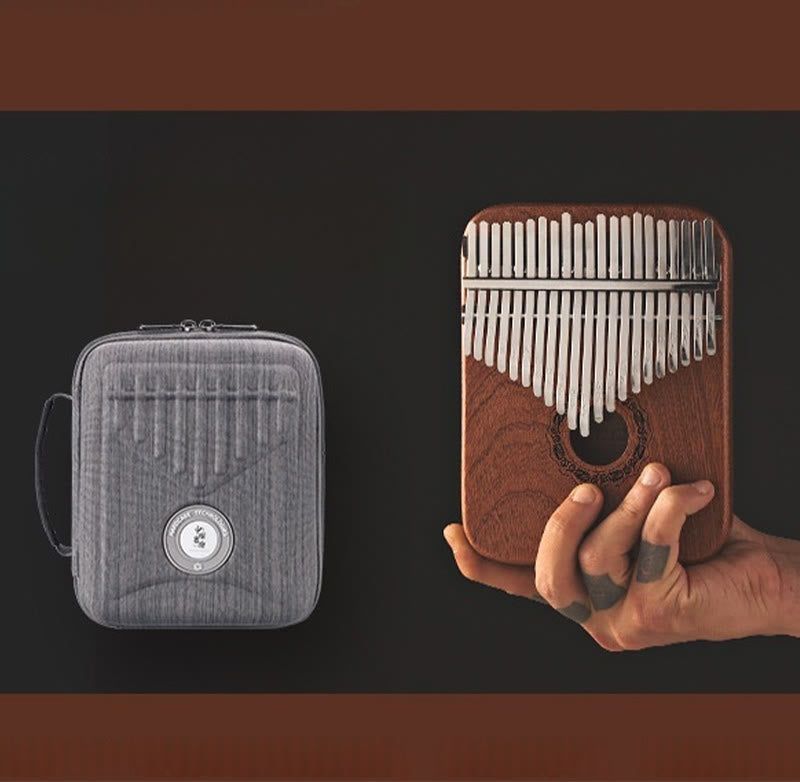 Buddha Stones 21 Keys Kalimba Thumb Piano Yellow Sandalwood Portable Finger Piano - image 13