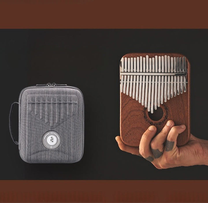 Buddha Stones 21 Keys Kalimba Thumb Piano Yellow Sandalwood Portable Finger Piano - image 13
