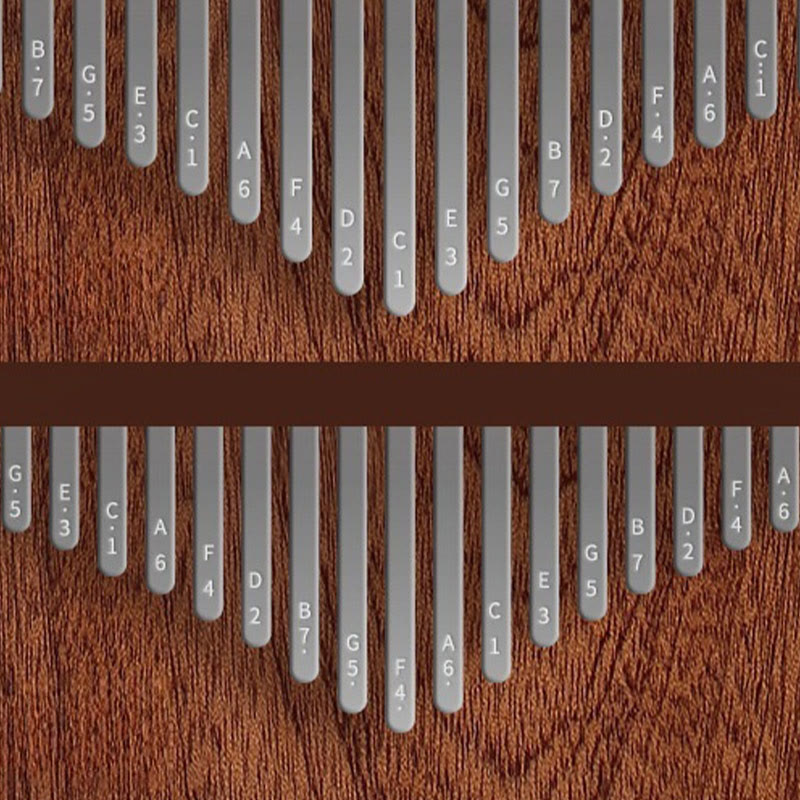 Buddha Stones 21 Keys Kalimba Thumb Piano Yellow Sandalwood Portable Finger Piano - image 7