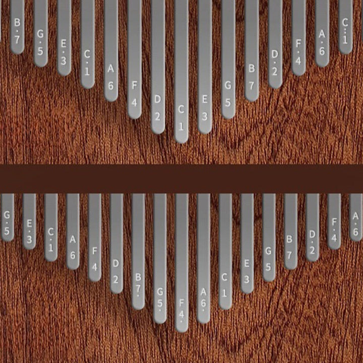 Buddha Stones 21 Keys Kalimba Thumb Piano Yellow Sandalwood Portable Finger Piano - image 7