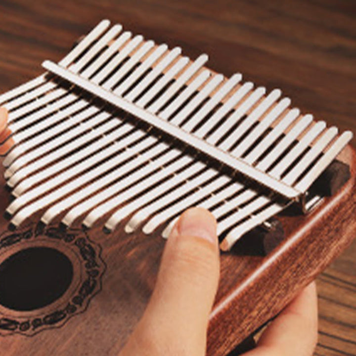 Buddha Stones 21 Keys Kalimba Thumb Piano Yellow Sandalwood Portable Finger Piano - image 6