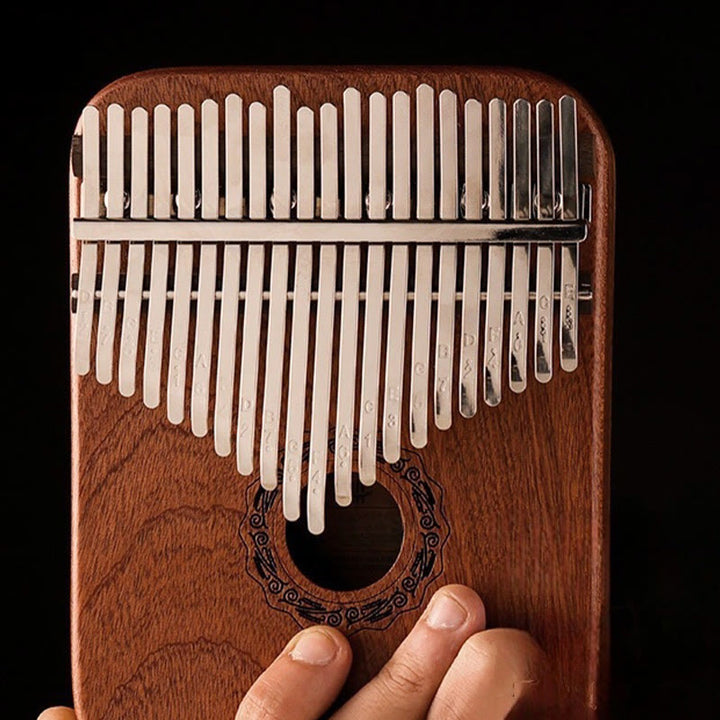 Buddha Stones 21 Keys Kalimba Thumb Piano Yellow Sandalwood Portable Finger Piano - image 4