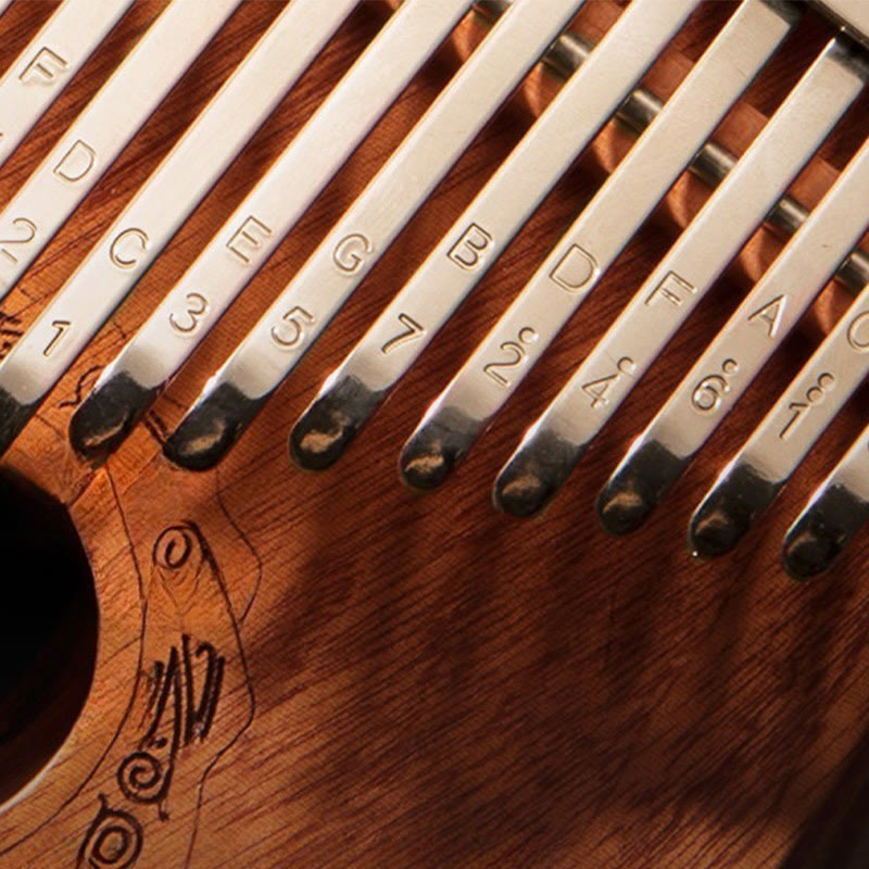 Buddha Stones 21 Keys Kalimba Thumb Piano Yellow Sandalwood Portable Finger Piano - image 9