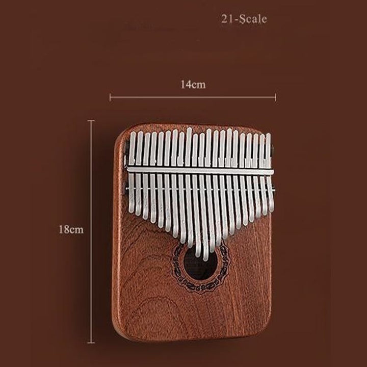 Buddha Stones 21 Keys Kalimba Thumb Piano Yellow Sandalwood Portable Finger Piano - image 14