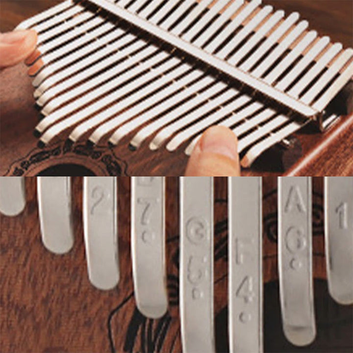 Buddha Stones 21 Keys Kalimba Thumb Piano Yellow Sandalwood Retro Portable Finger Piano - image 5