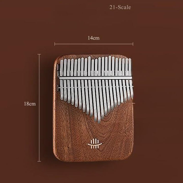 Buddha Stones 21 Keys Kalimba Thumb Piano Yellow Sandalwood Retro Portable Finger Piano - image 3