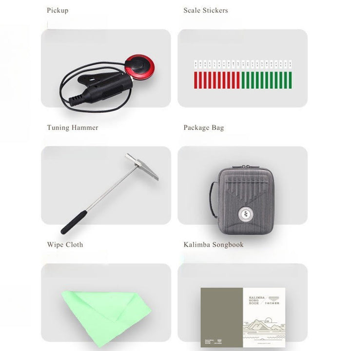 Buddha Stones 21 Keys Kalimba Thumb Piano Yellow Sandalwood Retro Portable Finger Piano - image 10