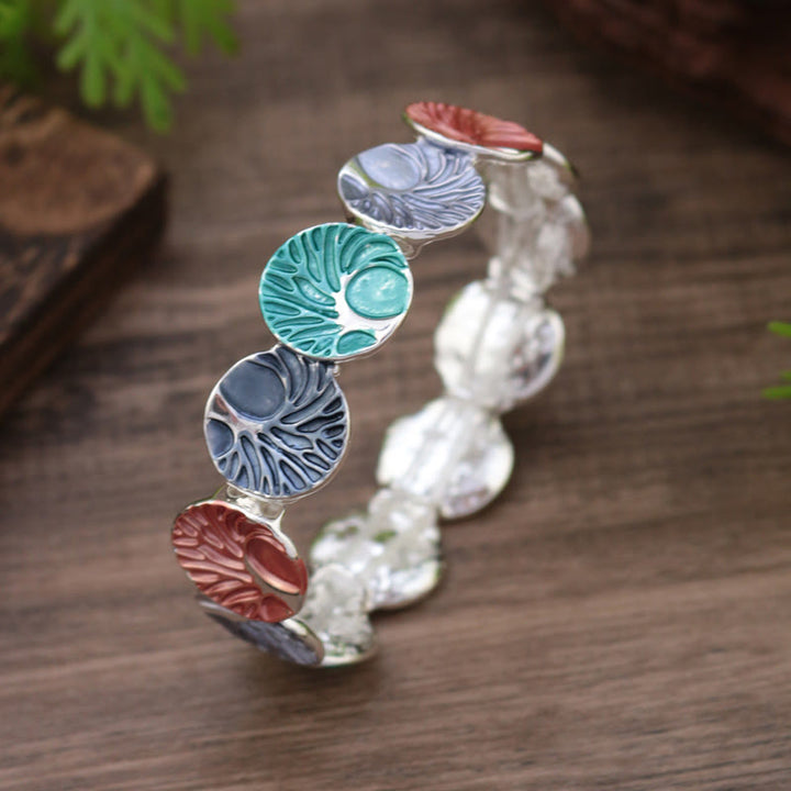 Buddha Stones The Tree Of Life Creation Enamel Alloy Bracelet - Colorful(Wrist Circumference: 5.9-7.1 inch) - image 7