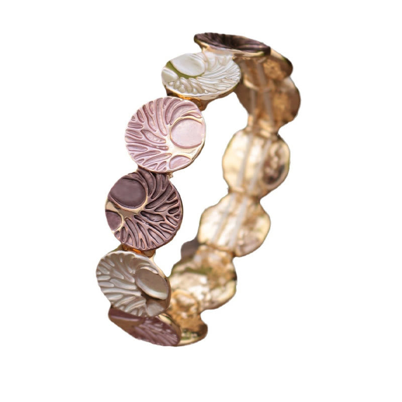 Buddha Stones The Tree Of Life Creation Enamel Alloy Bracelet - image 6