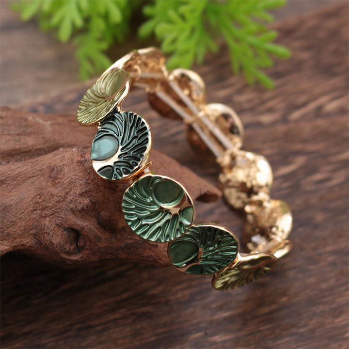 Buddha Stones The Tree Of Life Creation Enamel Alloy Bracelet - image 1