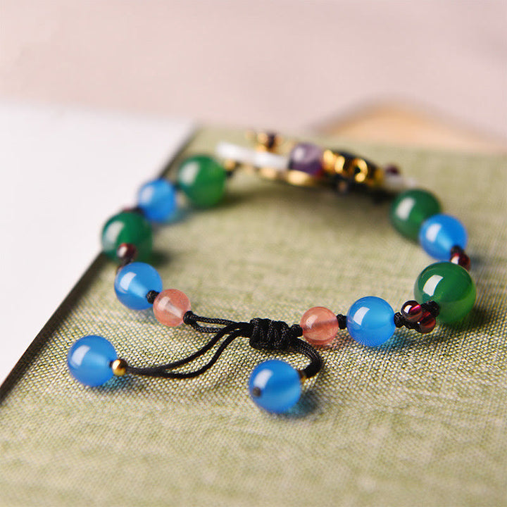 Buddha Stones Agate Shell Flower Support Bracelet - image 3