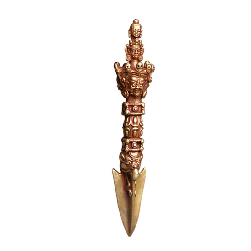 Buddha Stones Handmade Small Nepal Vajra Dorje Strength Copper Metal Decoration - image 13