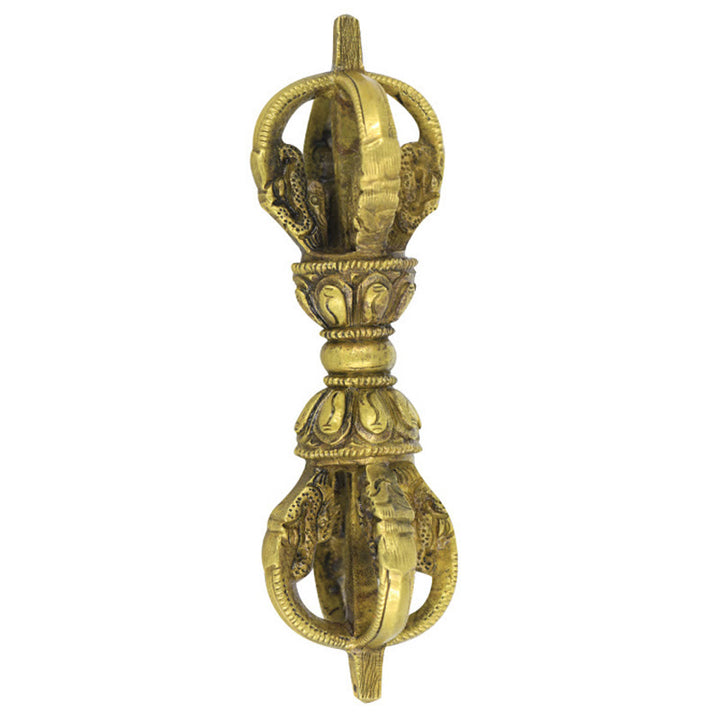 Buddha Stones Handmade Nepal Five Prong Vajra Dorje Copper Metal Decoration - image 4