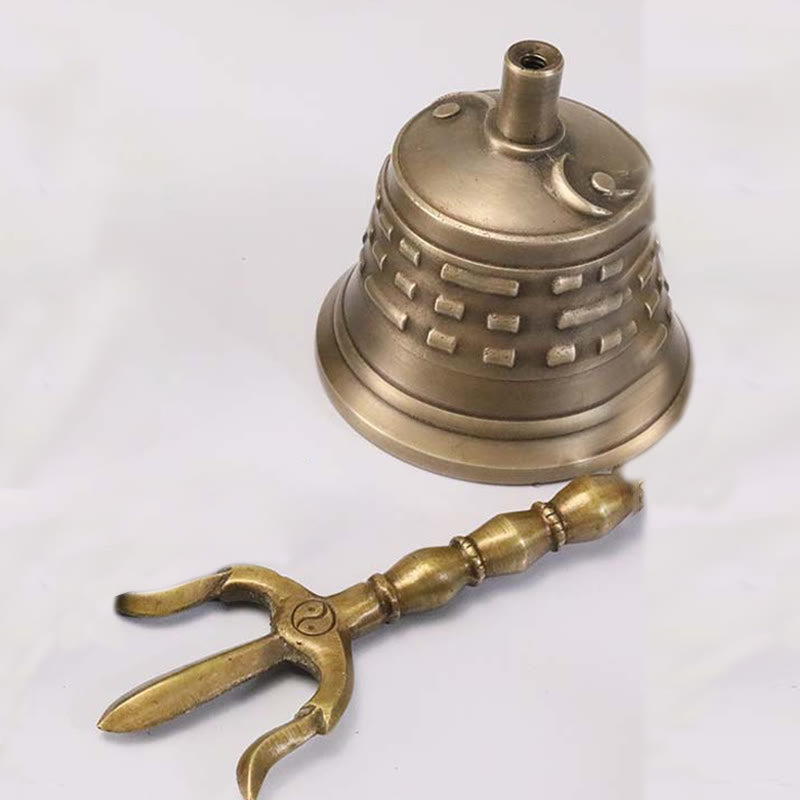 Buddha Stones Handmade Tibetan Meditation Vajra Dorje Bell Gourd Yin Yang Copper Enlightenment Decoration - image 1