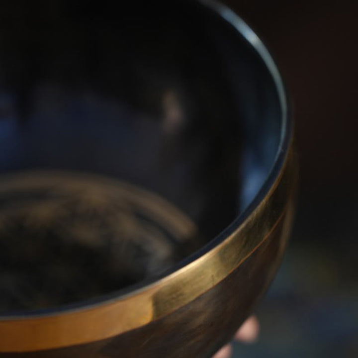 Buddha Stones Handmade Nepal Singing Bowl Simple Pattern for Healing and Meditation Sound Bowl Set - image 9